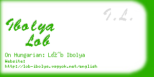 ibolya lob business card
